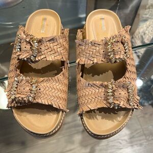 Women's Tan Woven Sandals by Sam Edelman NWOT
